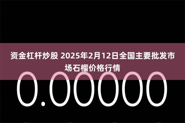 资金杠杆炒股 2025年2月12日全国主要批发市场石榴价格行情