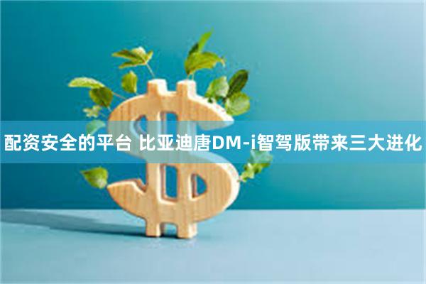 配资安全的平台 比亚迪唐DM-i智驾版带来三大进化